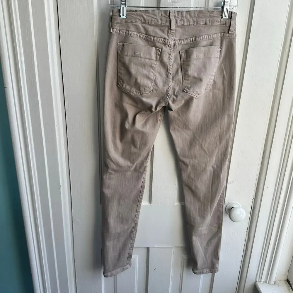 Free People FP Skinny Jeans Size 28 Taupe Gray Brown Stretch Ankle Jeans